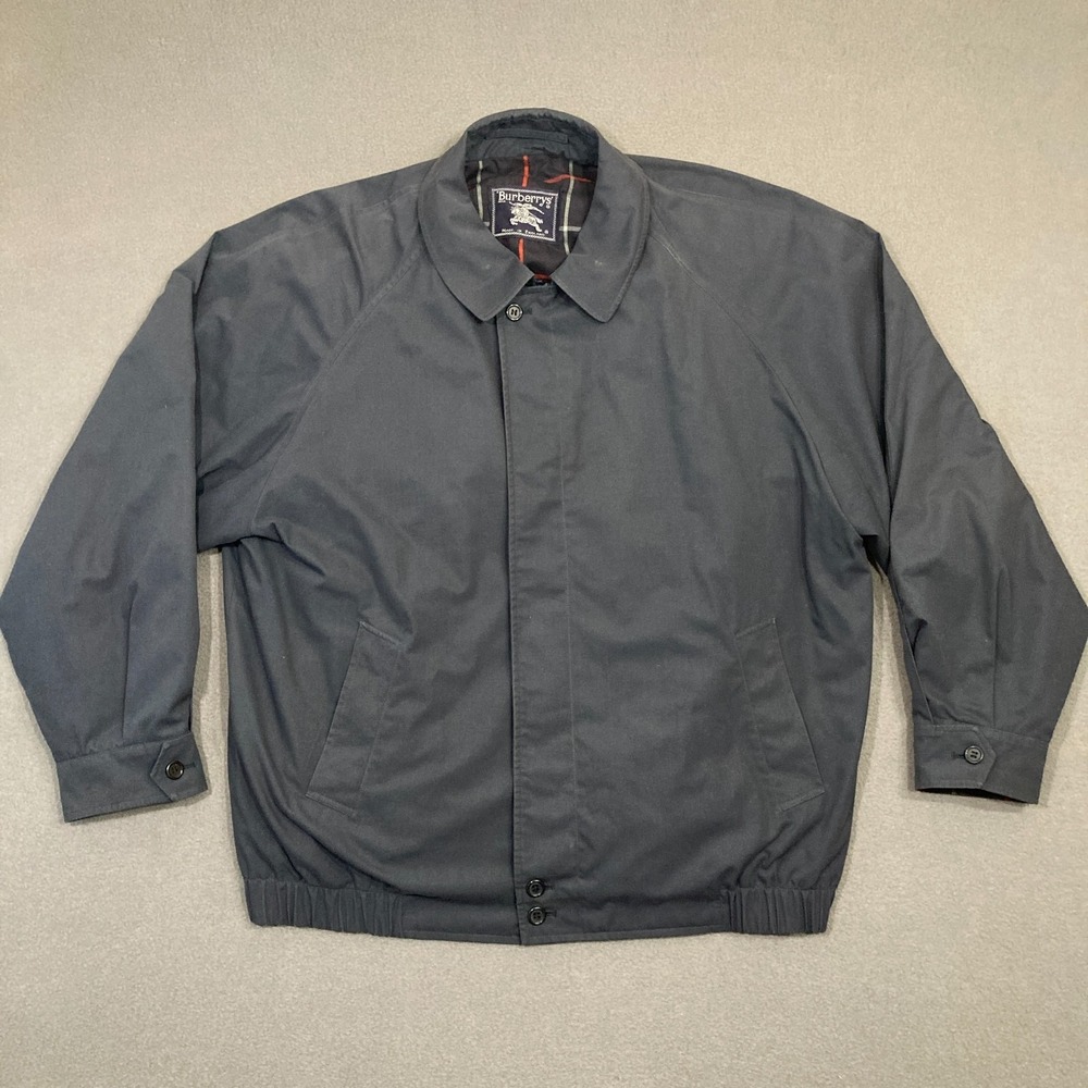 Vintage Burberrys HARRINGTON Jacket Men's Size 52 Reg Blue Made In England